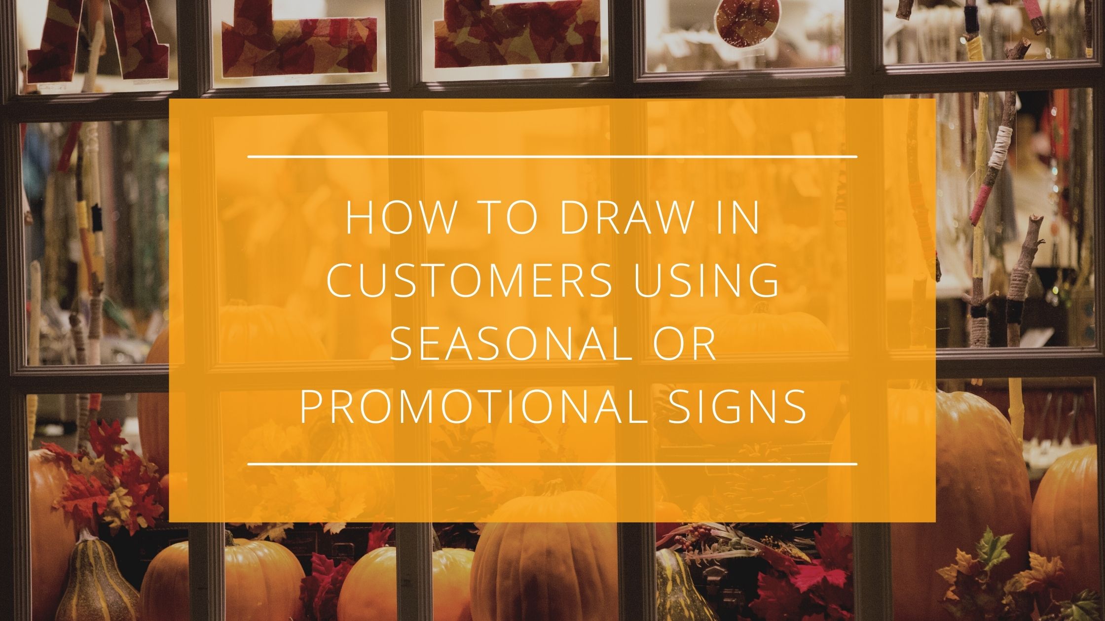 Seasonal or Promotional Signs to Draw In Customers