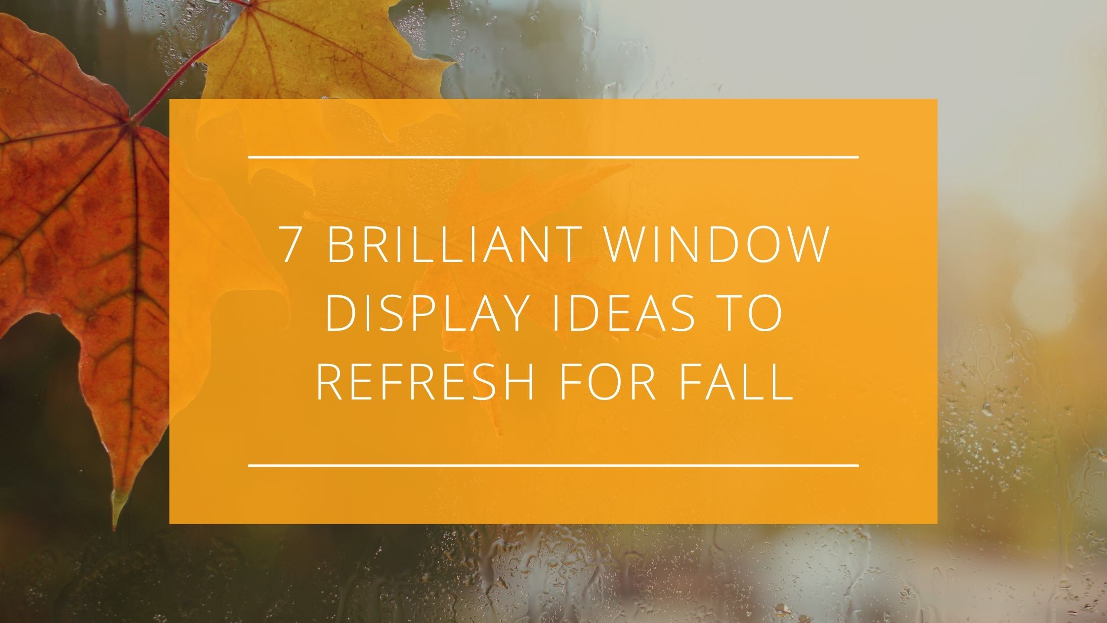 7 Brilliant Window Display Ideas to Refresh for Fall